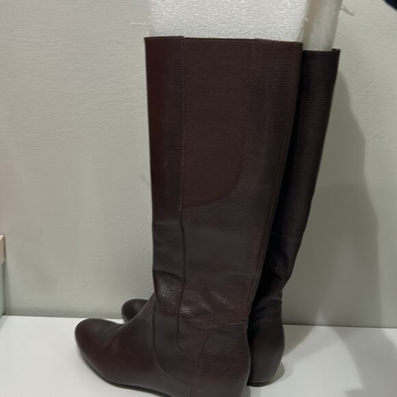 Enzo Angiolini Wedge Womens High Boots Size 8 Brown - Picture 4 of 10